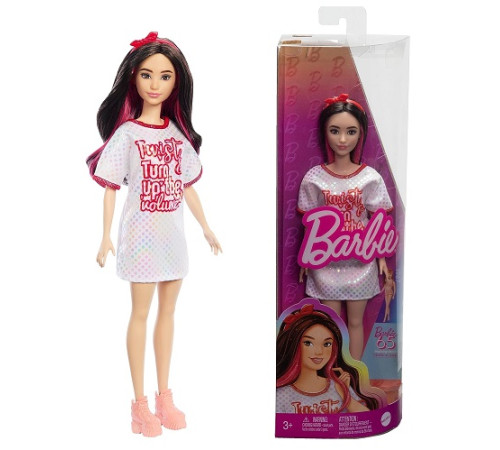 barbie hrh12 păpușă "fashionista" într-o rochie tricou