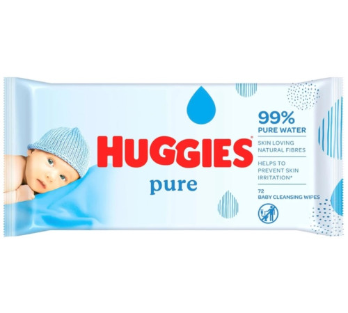 huggies servetele umede "huggies pure" (56 buc.)