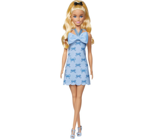 barbie hyt93 Кукла "Модница" Голубые бантики 