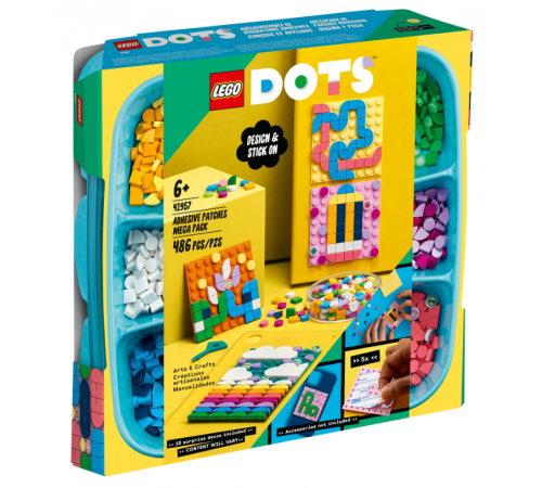 Детский магазин в Кишиневе в Молдове lego dots 41957 Конструктор "Большой набор пластин-наклеек с тайлами" (486 дет.)