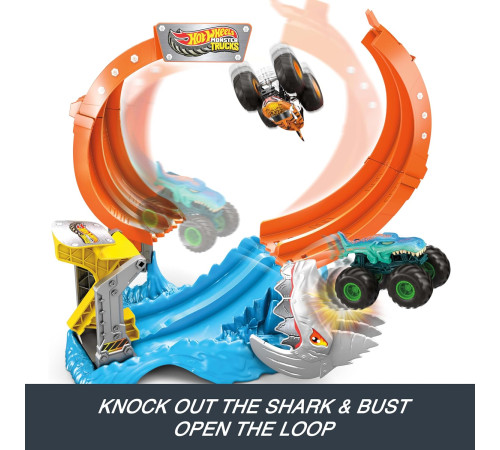 hot wheels jfr08 setul de joacă "monster shark attack"