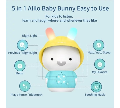 alilo baby g9s jucărie interactivă "bunny" roz