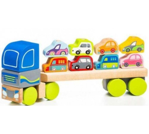 Cubika 13418 Деревянная игрушка "Тягач с машинками" LM-12 cubika 13418 Деревянная игрушка "Тягач с машинками" lm-12