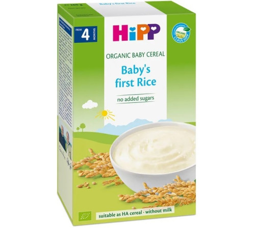 hipp 30402 terci de orez organic fără lapte (4 m+) 200 gr.