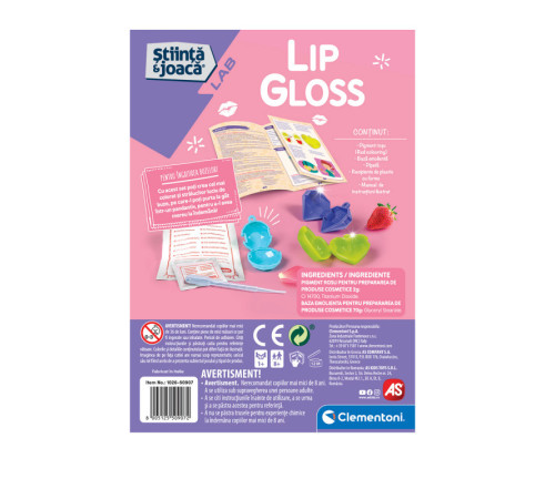 as kids 1026-50907 laboratorul de lip gloss "clementoni Știință & joacă"