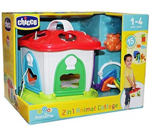 Детский магазин в Кишиневе в Молдове chicco 961000 Игрушка-сортер "Коттедж для животных"
