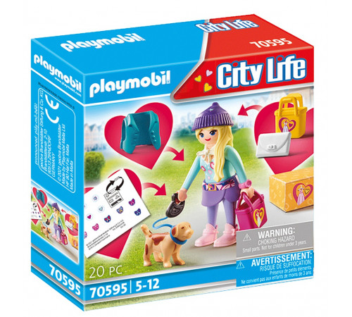 Детский магазин в Кишиневе в Молдове playmobil 70595 Конструктор "Модница с собачкой" (20 дет.)