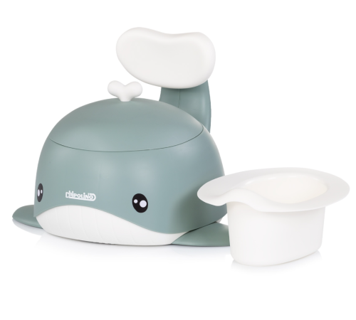 chipolino gwha02503gr Горшок с крышкой "Кит" зелёный
