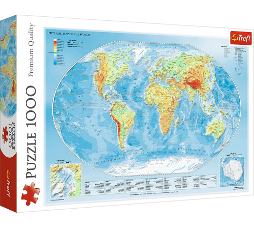  trefl 10463 puzzle "harta fizică a lumii" (1000 el.)