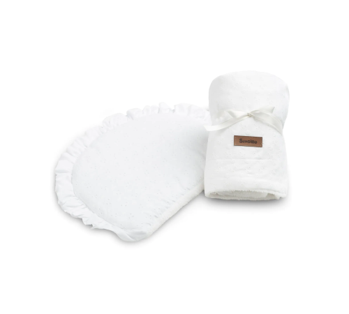 sensillo-42185 set de lenjerie pentru cărucior (2 el.) alb