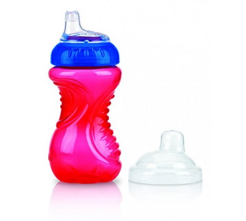 nuby id9648 cana anti-varsare cu nasuc moale (9m +) 300 ml. 