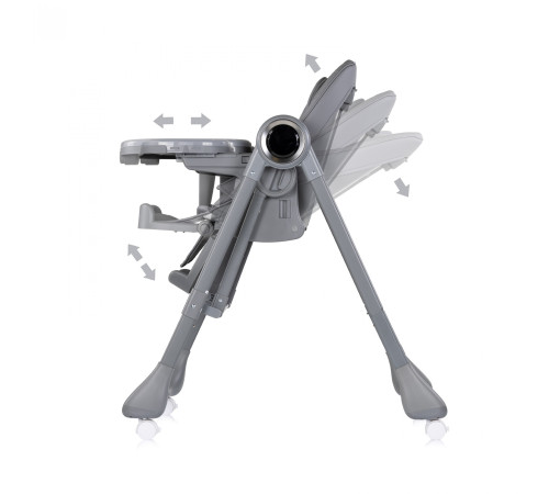 chipolino sthma02601ch scaun pentru copii și leagăn electric 2 &icirc;n 1 "master class" charcoal