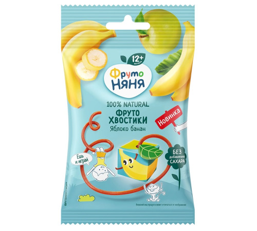 ФрутоНяня marmeladă cu măr și banană 15 gr. (12 luni+)