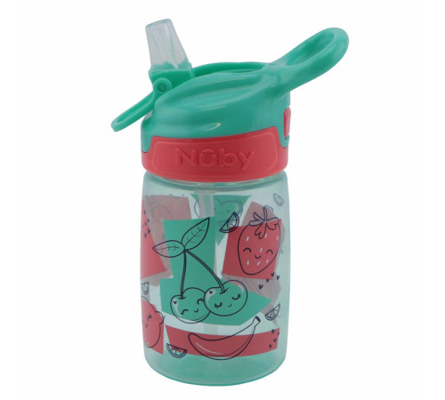 nuby nv04029 cană сu pai pp flip-it reflex 360ml. (24luni+) in sort.