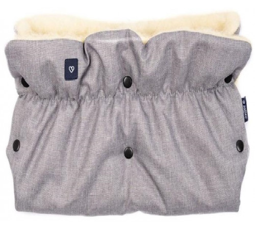  womar zaffiro Рукавички для коляски слитные imove "wool melange light grey" 