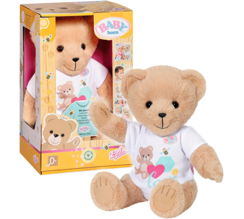  zapf creation 834435 ucărie moale "bear baby born" alb