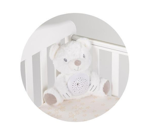 chipolino pil02507bewh jucărie de pluș cu proiector și muzică "ursuleț" alb