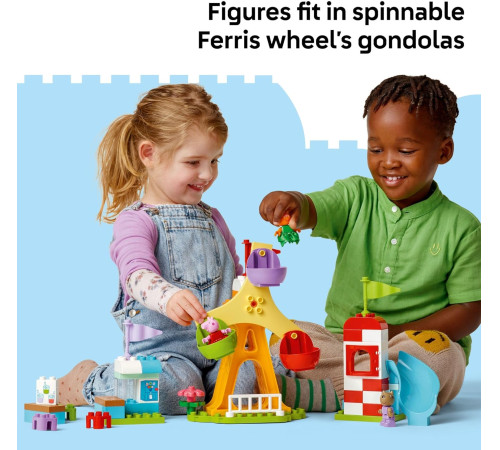 lego duplo 10453 constructor "fun fair. peppa pig" (53 el.)