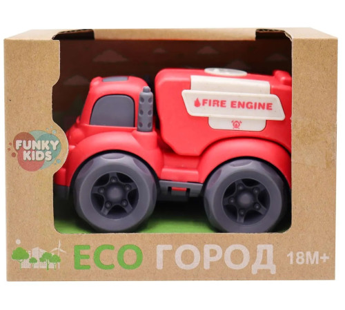  funky toys ft0278076 Пожарная машина eco (10 см) красная