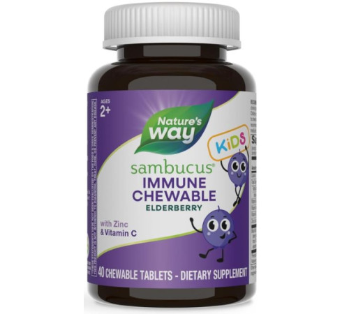 Natures Way Экстракт черной бузины для детей "Sambucus Kids Gummy" (40 шт.) Питание и аксесcуары в Молдове natures way Экстракт черной бузины для детей "sambucus kids gummy" (40 шт.)