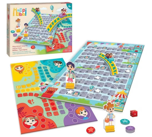 as kids 1029-64071 joc magnetic de societate pentru copii 2 &icirc;n 1 "happihobbi" 