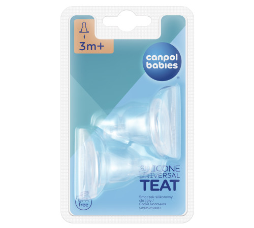 canpol 18/330 tetina runda din silicon cu curgere variabilă 2buc.
