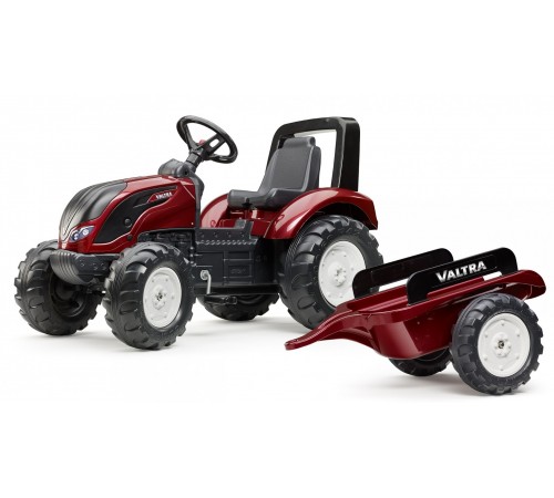 Falk 4000AB Трактор с педалями и прицепом "VALTRA S4" красный falk 4000ab Трактор с педалями и прицепом "valtra s4" красный