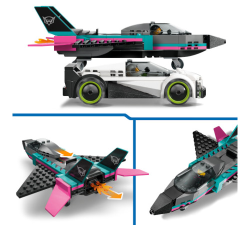 lego city 60489 constructor "avion contra mașină" (259 el.)