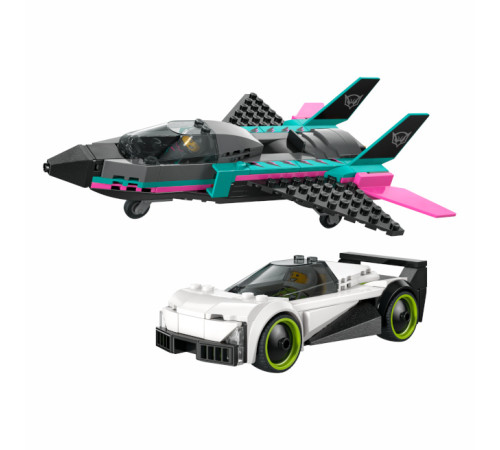 lego city 60489 constructor "avion contra mașină" (259 el.)