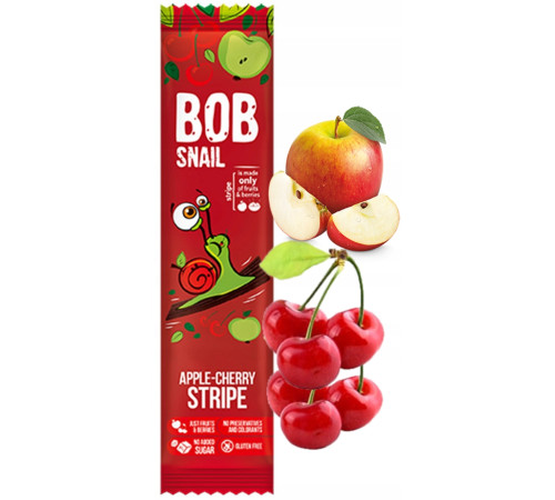 bob snail Натуральные конфеты "Яблоко-Вишня" (14 гр.)