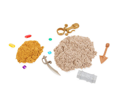 kinetic sand 6062080 set de nisip cinetic "cufarul de comori"