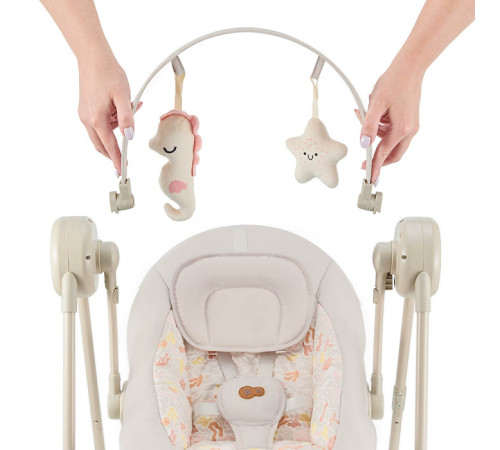 kinderkraft leagan electronic swingee (până la 9 kg.) bej