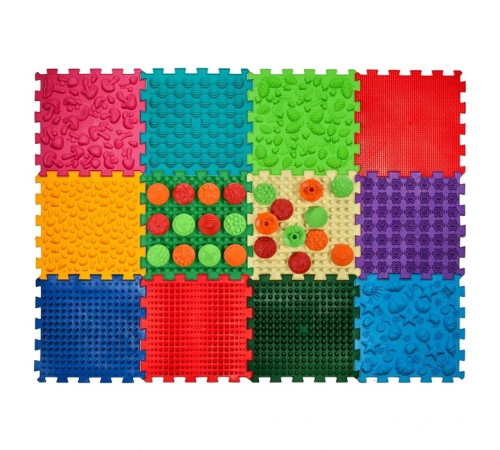  ortek 13041 covoraș de masaj "ortek mix puzzle-uri" 12 elemente + "modele" cadou