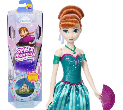 disney princess jbg60 Набор сюрприз "spin & reveal" с куклой Анной "Холодное Сердце"
