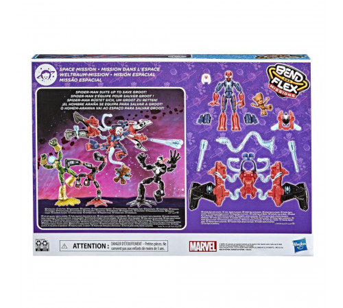 bend and flex f3739 setul de joc  "spider-man: space mission"