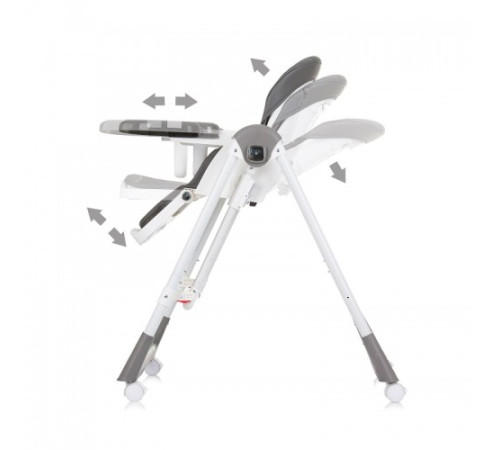 chipolino scaun și leagăn pentru copii 2 &icirc;n 1 "milk shake" sthms02401as ash gray