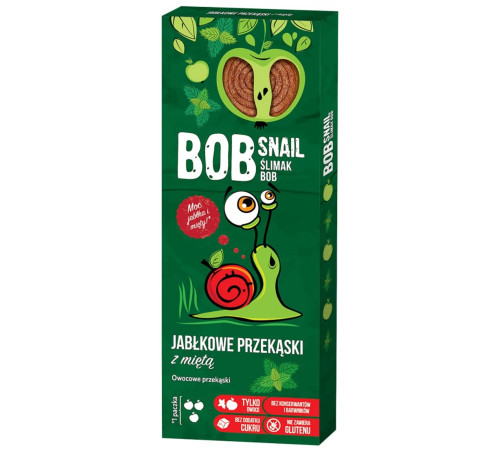 bob snail bomboane naturale "mere-mentă" (30 gr.)