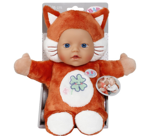 zapf creation 836606 păpușă moale baby born "vulpe" (26 cm.)