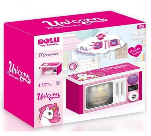 dolu 2538 cuptorul cu microunde "unicorn" cu vase