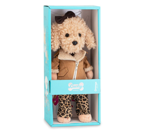 orange toys ld6/131 jucărie de pluș  "lucky fendi: leopard outfit" (38 cm)