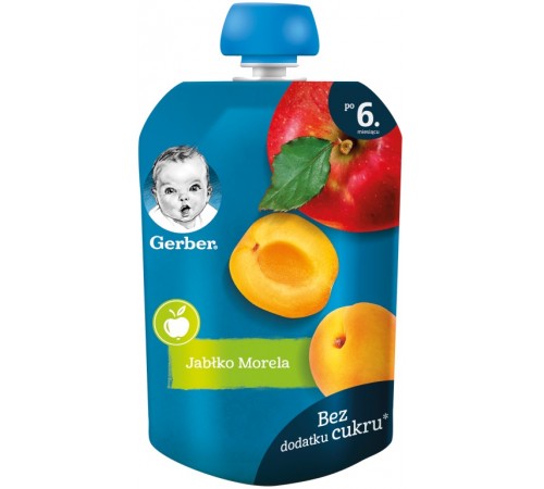 Gerber Пюре «Яблоко-абрикос» (6 м+) 90 гр. gerber Пюре «Яблоко-абрикос» (6 м+) 90 гр.