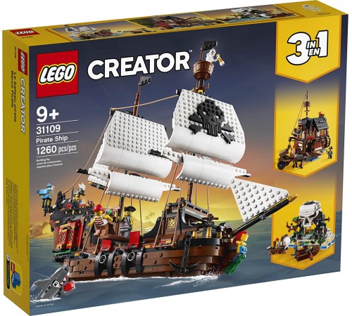 lego creator 31109 Конструктор "Пиратский корабль " (1260 дет.)