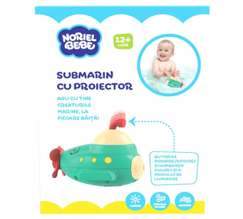 noriel int6122 jucărie de baie "submarin cu proiector"