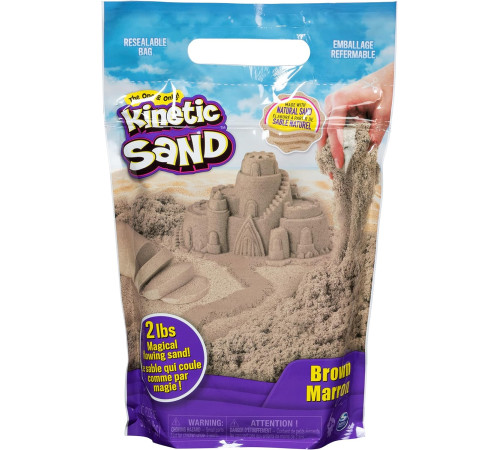  kinetic sand 6053516 nisip cinetic brown (907 gr.)