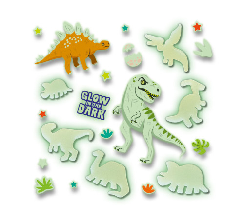 ses creative 25127s set autocolante luminoase "dino"