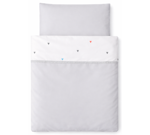  veres 153.1.25 lenjerie de pat "inimioare" (3 buc.) alb-gri