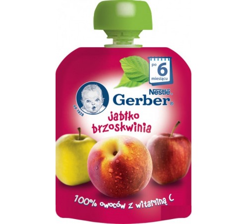 Gerber Пюре «Яблоко-персик» 90 гр. (6+) Детское питание в Молдове gerber Пюре «Яблоко-персик» 90 гр. (6+)