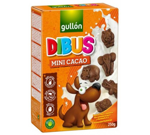  gullon biscuiti dibus mini cacao fara lactoza (250 gr.)