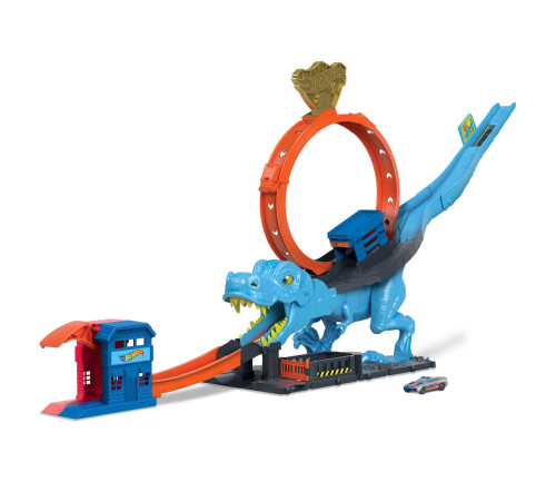 hot wheels hkx42 pista "vânătoarea t-rex"