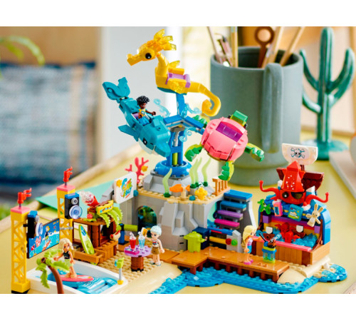 lego friends 41737 constructor "parc de distractii de plaja" (1348el.)